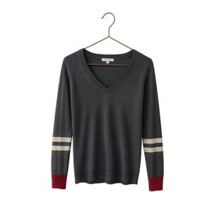 Madewell Wool First Draft Varsity Stripe Sweater Size Small